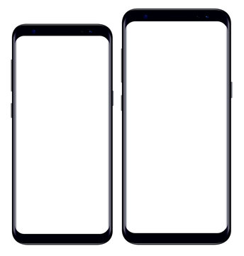 Two mobile with white screen vector illustration eps 10