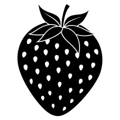 illustration of a strawberry silhouette 