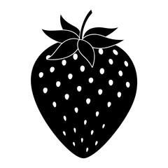 illustration of a strawberry silhouette 