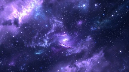 Obraz premium Cosmic Nebula in Purple Hues
