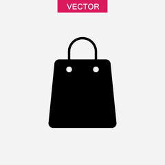 Shopping bag icon,vector flat black illustration for web and app on white background..eps