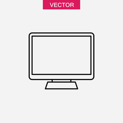 Tv icon vector illustration. television sign liner trendy style illustration..eps