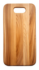 Wooden cutting board isolated on transparent background
