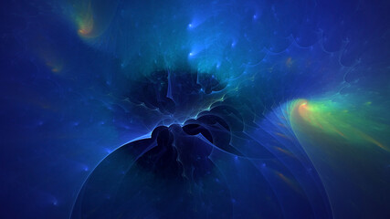 3D manual rendering abstract technology fractal background. Its not AI Generatd illustration.