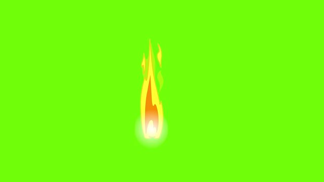 Animated Background Art Illustration Design Element Motion Graphic Green Screen of Fire