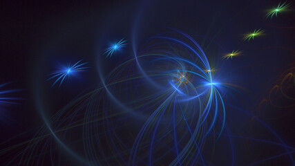 3D manual rendering abstract colorful fractal light background. Its not AI Generatd illustration.