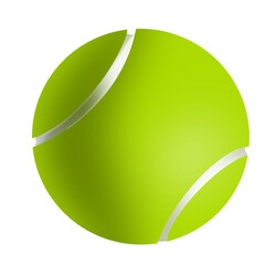 cartoon tenis ball isolated illustration.	