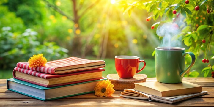 whimsical morning circle cozy books surrounded bright BlocNote colors