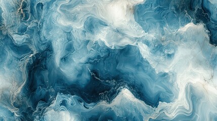Obraz premium Blue Marbles Wallpaper. Marble texture in various shades of blue with natural swirls and patterns.