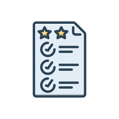 Color illustration icon for compliance