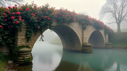 Fototapeta premium Roses in Wonderland: Enchanting Desktop Wallpapers from Diverse Worlds
