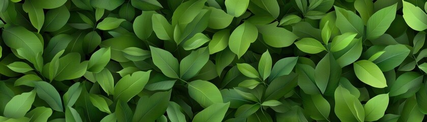 Obraz premium Lush green foliage, vibrant leaves create a natural, organic background.