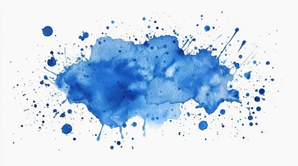 Blue watercolor splashes wallpaper