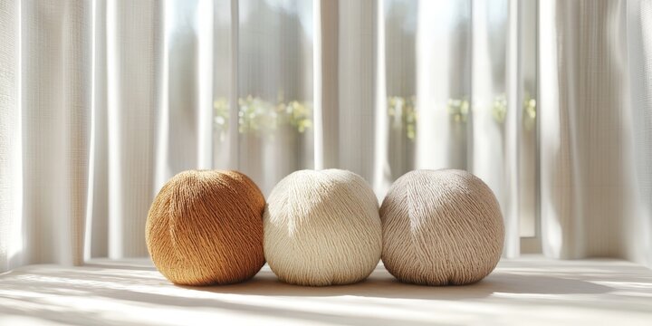 different colored balls of whool