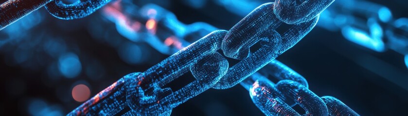 Digital ledger with blockchain transactions, cryptocurrency accounting, 3D illustration