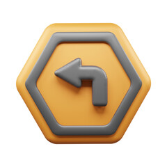 Traffic Sign And Symbol 3D Icon or Road sign 3d icon