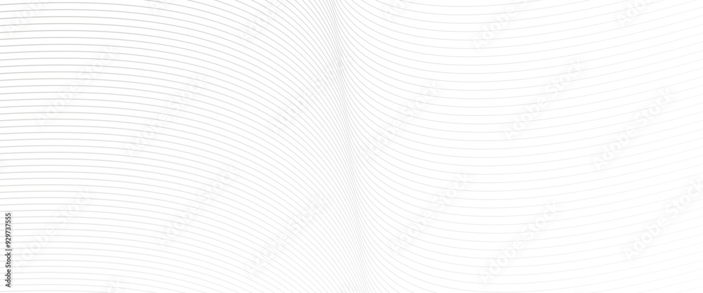 Poster Vector pattern of lines abstract Transparent wave textures white waves and lines pattern template.