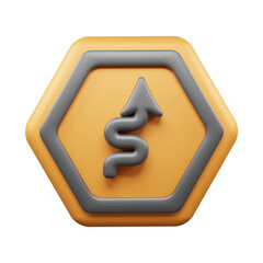 Traffic Sign And Symbol 3D Icon or Road sign 3d icon