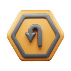 Traffic Sign And Symbol 3D Icon or Road sign 3d icon