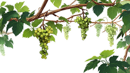 bunches of green grapes