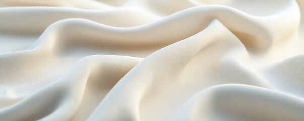 Obraz premium Organic cotton fabric, close-up of texture, 3D illustration