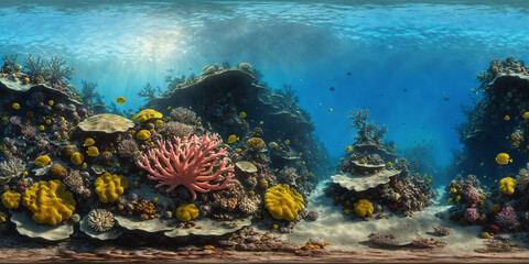 HDRI Underwater Ocean Equirectangular Panorama 44