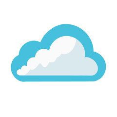 Illustration icon of cloud on a transparent background. Computer graphic. Element design. Clip art. Vector illustration. No background. Suitable for artwork design.