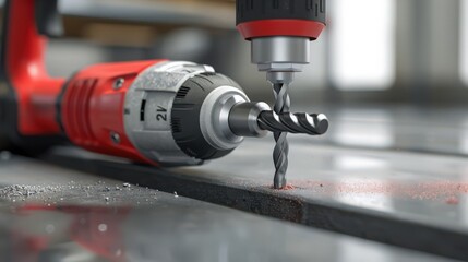 The drill's impact mechanism in hammer drills provides the necessary force to penetrate hard materials with ease