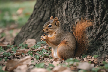 squirrel under a tree