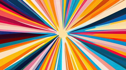 Concentric line burst minimal flat design bold graphic art dynamic energy vibrant colors seamless radial symmetry perfect for modern digital designs or creative branding