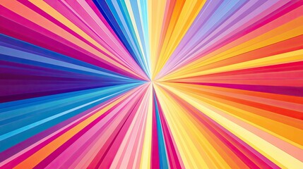 Obraz premium Vibrant concentric line burst background in minimal flat design radiating colorful energy and modern style