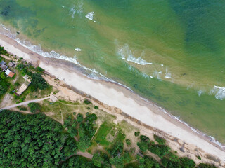 Waves on the Baltic Sea coast. Latvia