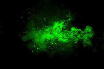 Green smoke on black background  © Dasun