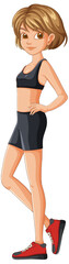 Sporty Girl in Athletic Wear