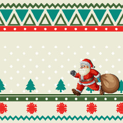 Santa Claus with Gift Bag