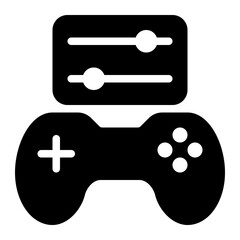 game options, game menu, game interface, game button, game, gaming, customize solid or glyph icon