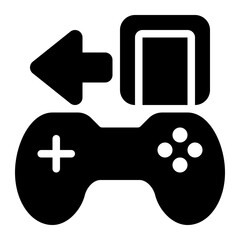 game, logout, exit, quit, sign out, gaming solid or glyph icon
