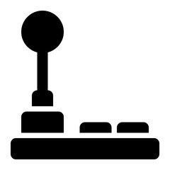 joystick, joy stick, joypad, game controller, game, gaming glyph or solid icon