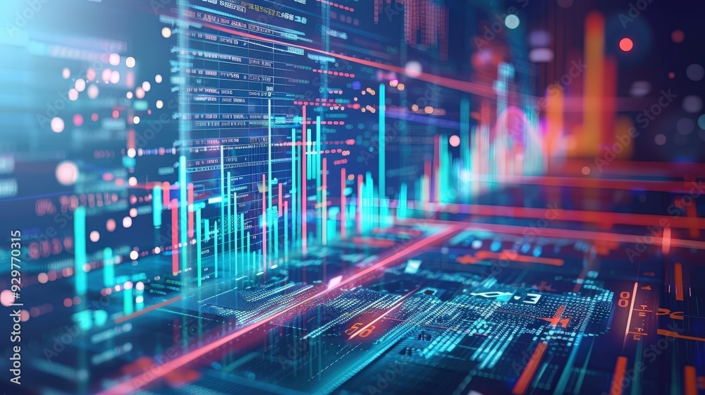 Poster depict the role of big data analytics in banking, with an emphasis on data visualization and predict