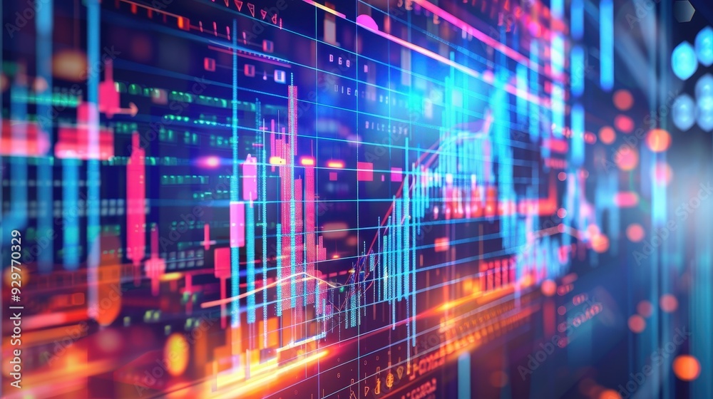 Poster depict the role of big data analytics in banking, with an emphasis on data visualization and predict
