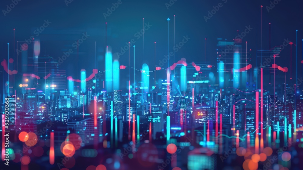 Poster depict the role of big data analytics in banking, with an emphasis on data visualization and predict