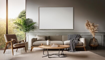 Serene Spaces: Minimalist Living Room Design Template