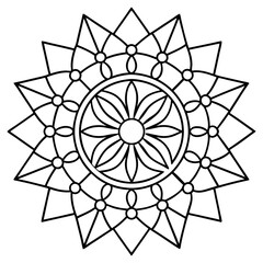 Obraz premium Mandala line art. Mandala for coloring page