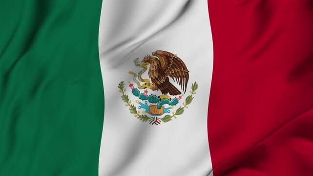 A beautiful view of the Mexico flag video. 3d flag-waving video. Mexico flag 4K resolution.