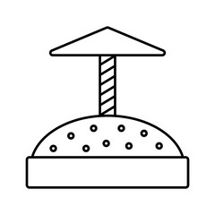 Playground sandboxes line icon vector editable stroke