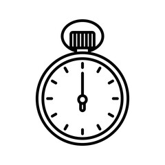 Sports stopwatch line vector icon editable stroke