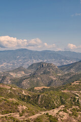 Obraz premium Beautiful mountain landscape in Hierve el agua, Oaxaca, Mexico