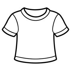 Baby T-shirt mockup line art 