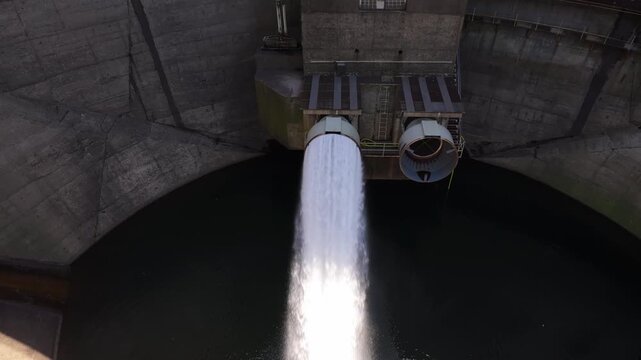 Bursting Dam Spillway Of Embalse de Eiras