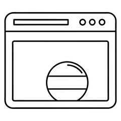 Browser black icon art vector illustration